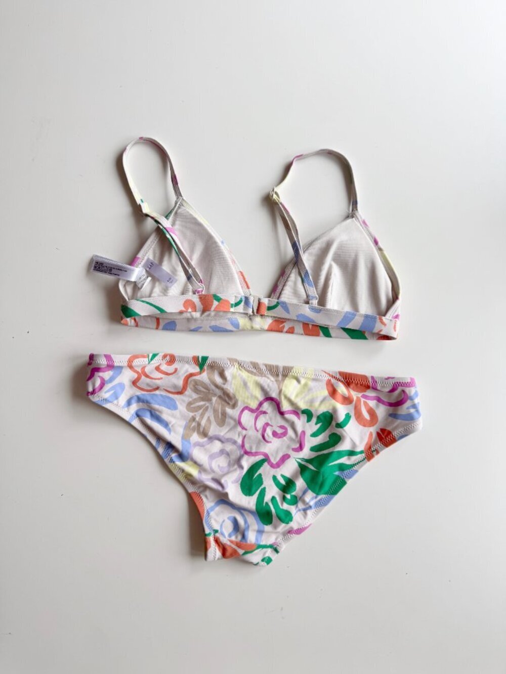 GAP Spring Floral Triangle Top Bikini Swim Set, Size S/M - Picture 6 of 10